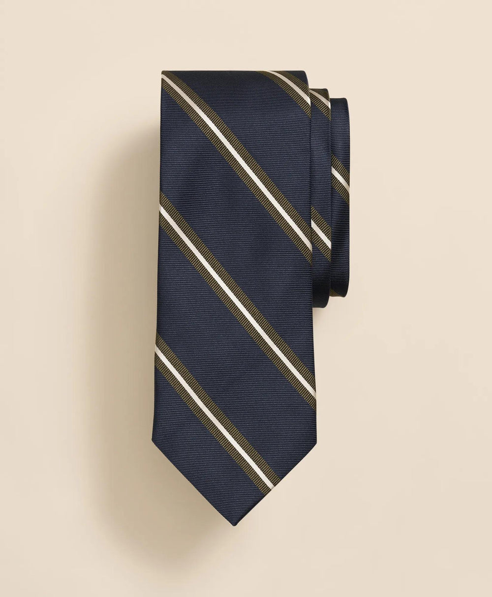 Silk Frame Striped Tie | Brooks Brothers discount