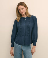 Silk Habotai Pintucked Blouse | Brooks Brothers cheap