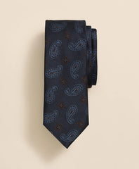 Silk Paisley & Square Tie | Brooks Brothers on sale