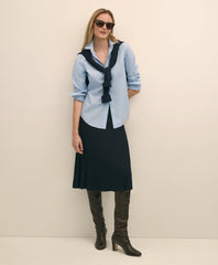 Silk Viscose Pleated Sweater Skirt | Brooks Brothers discount