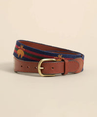 Smathers & Branson Needlepoint Golden Fleece® Belt | Brooks Brothers on sale