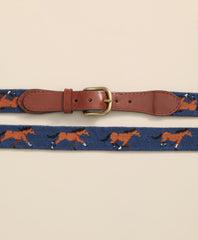 Smathers & Branson Needlepoint Horse Belt | Brooks Brothers cheap
