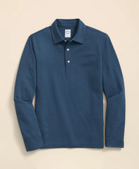 Spread Collar Long-Sleeve Polo Shirt | Brooks Brothers online