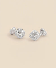 Sterling Silver Rhodium-Plated Knot Cufflinks | Brooks Brothers on sale