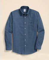 Stretch Cotton Non-Iron Oxford Polo Button Down Collar, Gingham Shirt | Brooks Brothers online