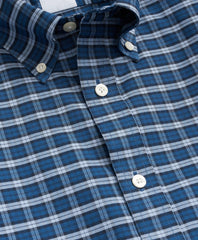 Stretch Cotton Non-Iron Oxford Polo Button Down Collar, Mini Tartan Shirt | Brooks Brothers on sale