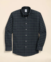 Stretch Non-Iron Oxford Button-Down Collar, Black Watch Shirt | Brooks Brothers online shop
