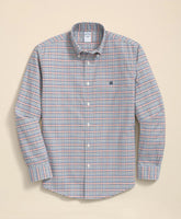 Stretch Non-Iron Oxford Button-Down Collar, Multi-Check Shirt | Brooks Brothers sale