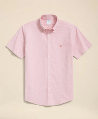 Stretch Non-Iron Oxford Button-Down Collar, Short Sleeve Shirt | Brooks Brothers online