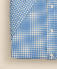 Stretch Supima® Cotton Non-Iron Broadcloth Polo Button-Down Collar, Checked Short-Sleeve Dress Shirt | Brooks Brothers sale