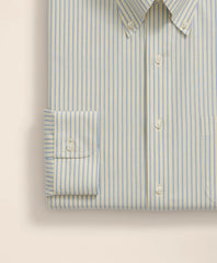 Stretch Supima® Cotton Non-Iron Broadcloth Polo Button-Down Collar, Striped Dress Shirt | Brooks Brothers online