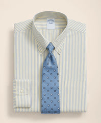 Stretch Supima® Cotton Non-Iron Broadcloth Polo Button-Down Collar, Striped Dress Shirt | Brooks Brothers online