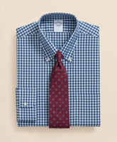 Stretch Supima® Cotton Non-Iron Pinpoint Oxford Polo Button Down Collar, Check Dress Shirt | Brooks Brothers on sale