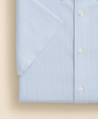 Stretch Supima® Cotton Non-Iron Polo Button Down Collar, Mini Stripe Short-Sleeve Dress Shirt | Brooks Brothers sale