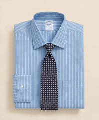 Stretch Supima® Cotton Non-Iron Royal Oxford Ainsley Collar, Striped Dress Shirt | Brooks Brothers on sale
