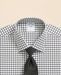 Stretch Supima® Cotton Non-Iron Twill Ainsley Collar, Windowpane Dress Shirt | Brooks Brothers sale