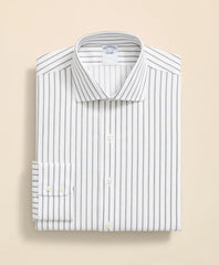Stretch Supima® Cotton Non-Iron Twill English Spread Collar, Bold Stripe Dress Shirt | Brooks Brothers discount
