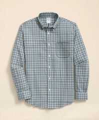 Stretch Supima® Cotton Non-Iron Twill Polo Button Down, Check Sport Shirt | Brooks Brothers cheap