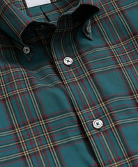 Stretch Supima® Cotton Non-Iron Twill Polo Button Down, Plaid Sport Shirt | Brooks Brothers online shop