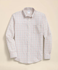 Stretch Supima® Cotton Non-Iron Twill Polo Button Down, Tattersall Sport Shirt | Brooks Brothers sale