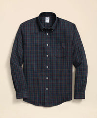 Stretch Supima® Cotton Non-Iron Twill Polo Button Down, Tattersall Sport Shirt | Brooks Brothers sale