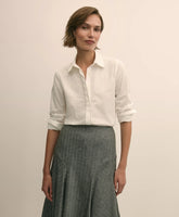 Supima® Cotton Beaded-Trim Poplin Shirt | Brooks Brothers online shop