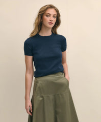 Supima® Cotton Jersey Short-Sleeve Sweater | Brooks Brothers on sale