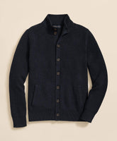 Supima® Cotton Ribbed Mock Neck Cardigan | Brooks Brothers online