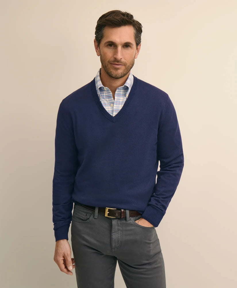 Supima® Cotton V-Neck Sweater | Brooks Brothers for sale