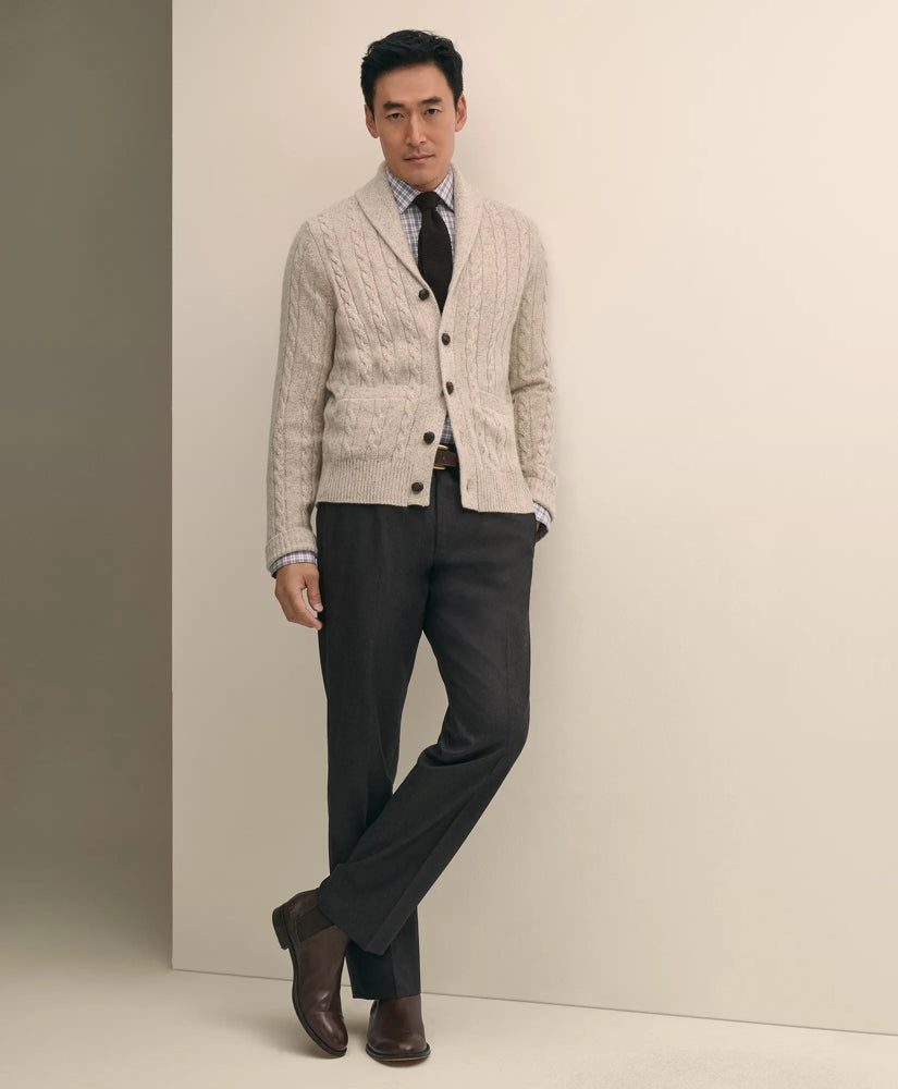 Traditional Fit Wool Flannel Dress Pants | Brooks Brothers discount