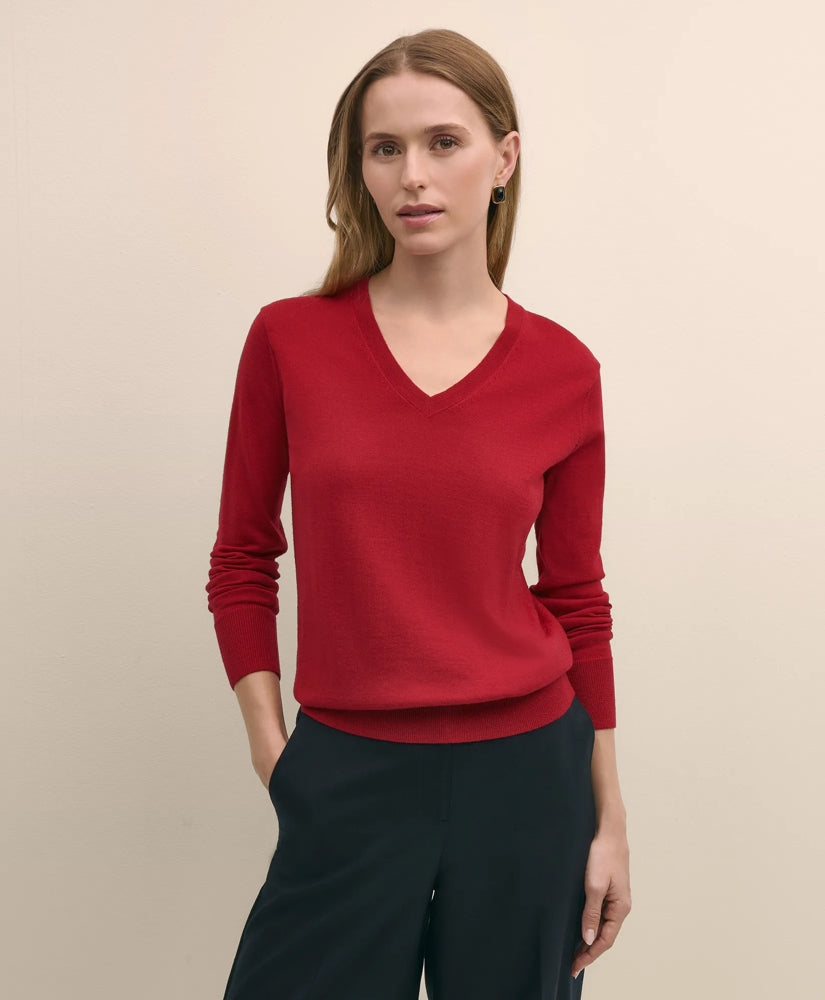 Ultimate Merino Wool V-Neck Sweater | Brooks Brothers online shop