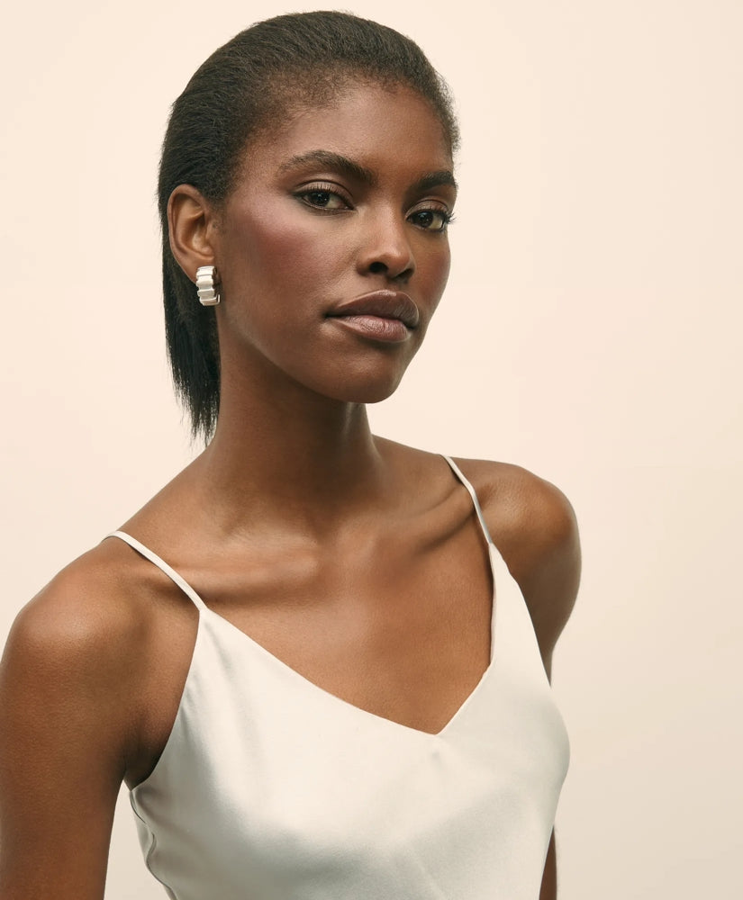 V-Neck Camisole in Washable Silk Charmeuse | Brooks Brothers online shop