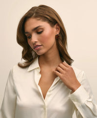 Relaxed Fit Silk Charmeuse Blouse | Brooks Brothers for sale