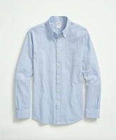 Washed Cotton Seersucker Button-Down Collar, Stripe Sport Shirt | Brooks Brothers cheap