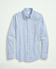 Washed Cotton Seersucker Button-Down Collar, Stripe Sport Shirt | Brooks Brothers cheap
