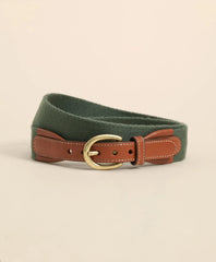 Webbed Leather-Accent Belt | Brooks Brothers sale
