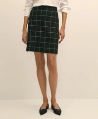 Windowpane Mini Skirt | Brooks Brothers on sale