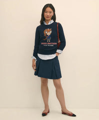 Women's Lunar New Year Merino-Wool-Blend Intarsia Crewneck Sweater | Brooks Brothers cheap