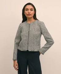 Boucle Zip-Front Jacket | Brooks Brothers online