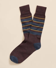 Wool-Blend Cap Toe Striped Socks | Brooks Brothers discount