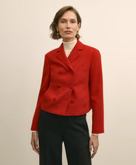 Wool Blend Cropped Double-Breasted Jacket | Brooks Brothers cheap