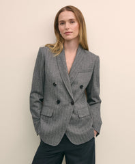 Wool-Blend Double-Breasted Herringbone Jacket | Brooks Brothers sale