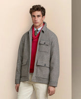 Wool Blend Double-Faced Guncheck Walking Coat | Brooks Brothers online