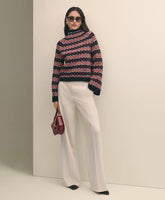 Wool Blend Funnel-Neck Fair Isle Sweater | Brooks Brothers sale
