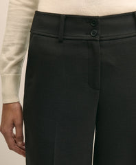 Wool Blend High-Waisted Wide-Leg Pant | Brooks Brothers online shop