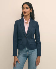 Wool-Blend Shrunken Fit Hopsack Jacket | Brooks Brothers online shop