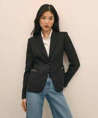 Wool-Blend Horsebit Detail Jacket | Brooks Brothers online shop