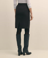 Wool Blend Horsebit-Trim Pencil Skirt | Brooks Brothers sale
