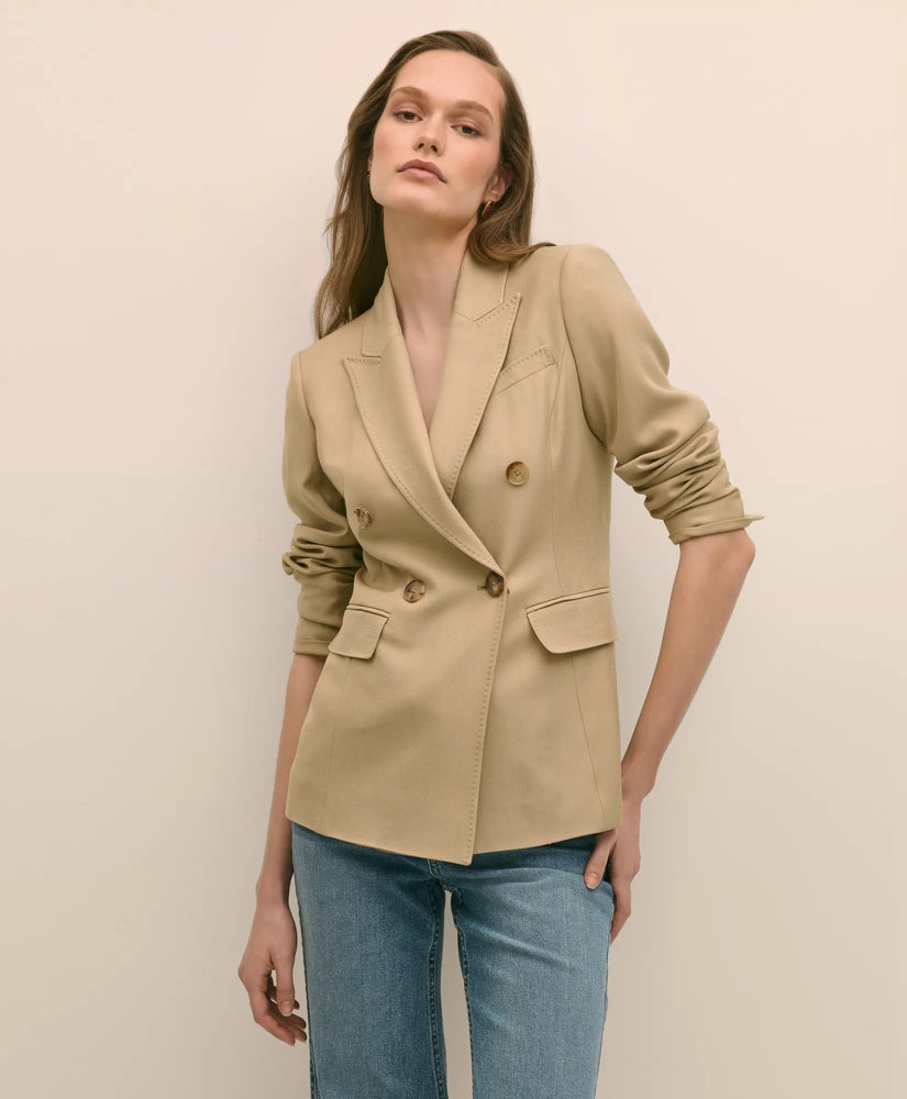 Wool-Blend Peak Lapel Double-Breasted Jacket | Brooks Brothers discount
