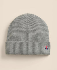 Wool-Cashmere-Blend Ribbed Beanie Hat | Brooks Brothers on sale